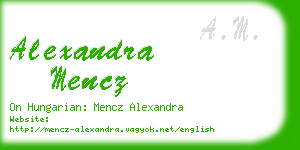 alexandra mencz business card